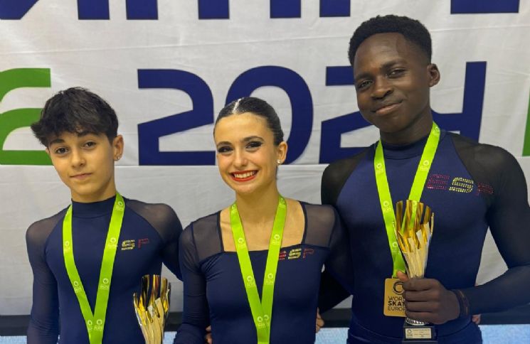 Jimena Cervera, campeona de Europa juvenil y Fidel Bopa, campen europeo cadete de Solo Danza